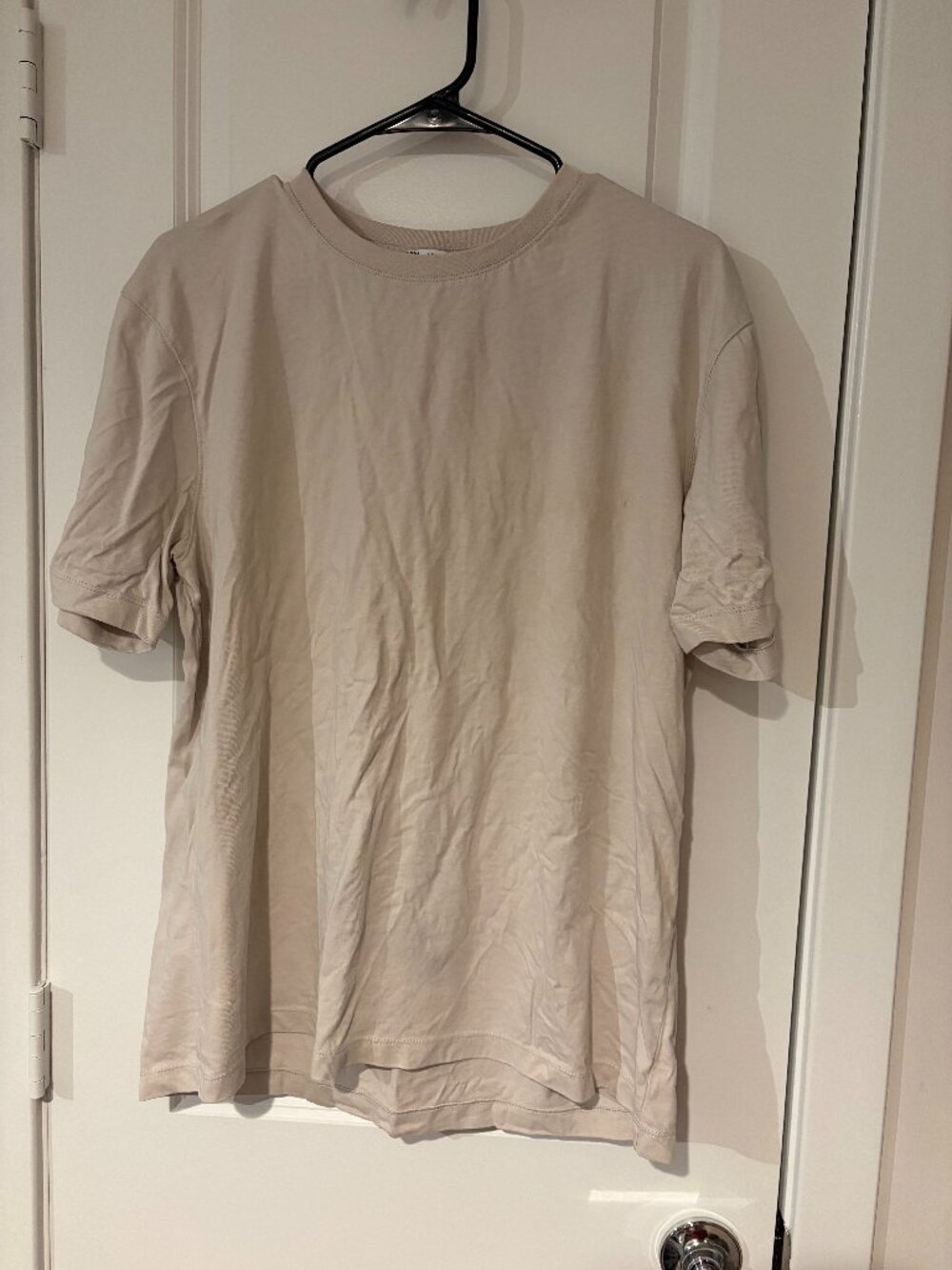 Large Men's Zara Cream Short Sleeved T-Shirt